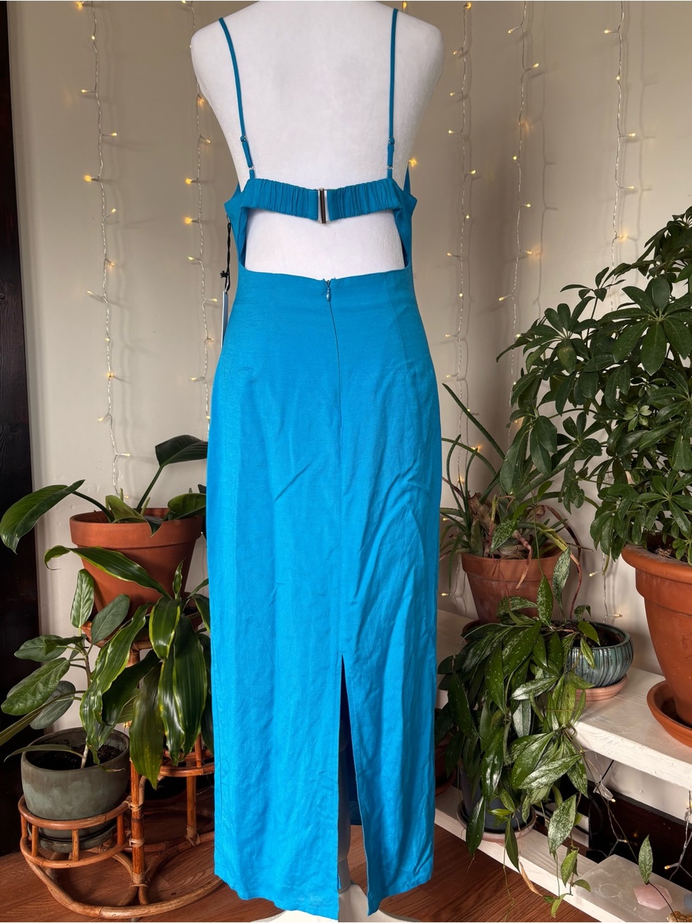 Astr Electric Blue Backless Spaghetti-Strap Midi Dress - Picture 8 of 9